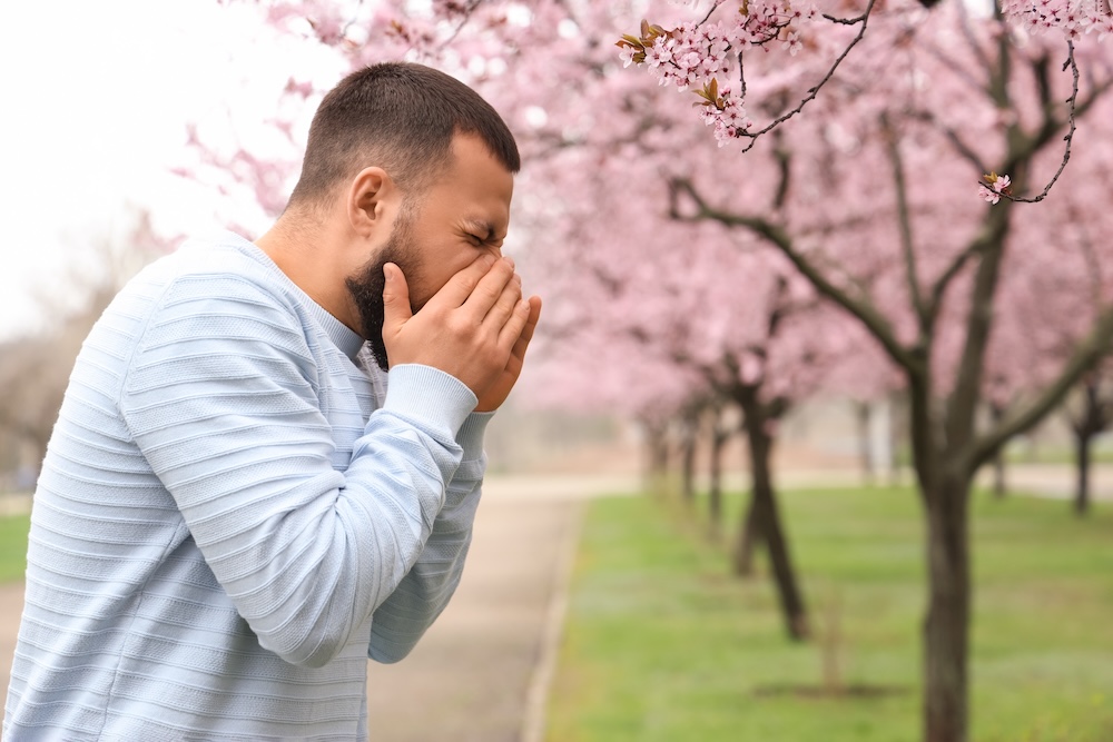 Spring seasonal allergies in Atlanta.